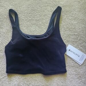 athleta velvet cut out crop